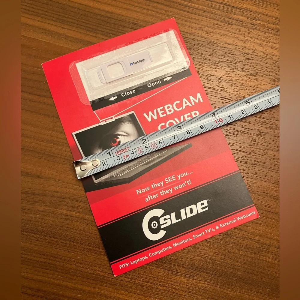 C-Slide Webcam Cover for Laptops, Computers, Monitors & External Webcams, White